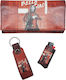 Dino Rossi Handmade Tobacco Pouch Set Keychain Lighter Case Casa De Papel Design By Bk Made in Greece