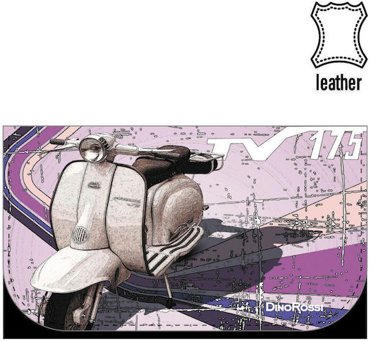 Dino Rossi Χειροποίητη Δερμάτινη Καπνοθήκη Σχέδιο Vintage Vespa 175 By Anna’s Made In Greece