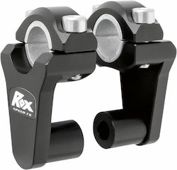 Rox Speed Fx Handlebar Clamps 22mm 28.6mm +50 8mm Elite 1r-p2sek Kawasaki Kle 650 Abs 07-20 Triumph Scrambler 865 06-16 2pcs Black