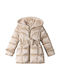 Kids' Fur Double Sided with Hood Beige