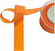 Markas Single Face Polka Dot Ribbon 15mmx18m Orange White 48382