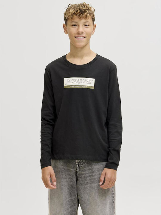 Jack & Jones Παιδική Μπλούζα Μακρυμάνικη Black