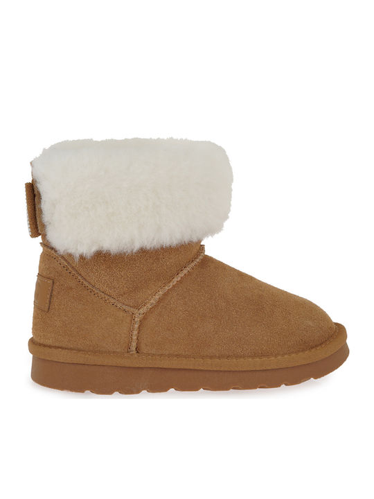 Wildleder Kinderstiefel Tabac Braun