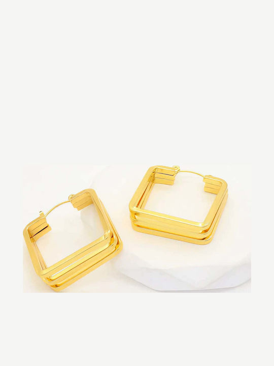 Charmy Earrings Hoops made of Steel Gold Plated
