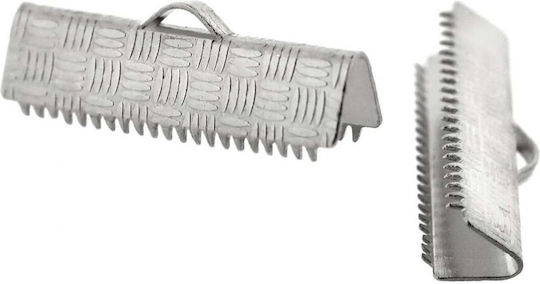 Brünierten Terminal Bänder Silber 20x5mm 20Stück