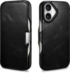 iCarer Folio Blace (iPhone 16)