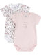 Chicco Short-Sleeved Pink, White 2pcs