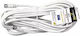 Коаксиален Сат Кабел Tvs Heitech At60 *9002147 16037-ro Dc 10 М F-Адаптер До F-Адаптер Бял