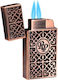 Rocky Patel Burn Feuerzeug 2xjet Schwarz-Gold