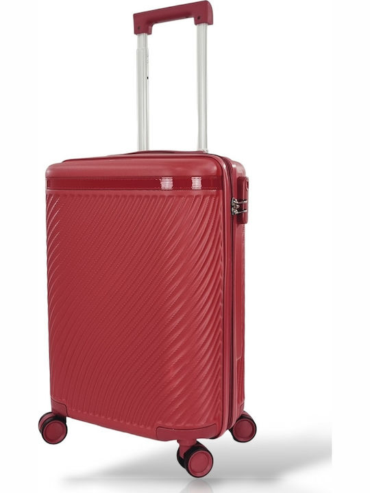 Forecast Cabin Hard Red Suitcase With 4 Wheels Height 52cm