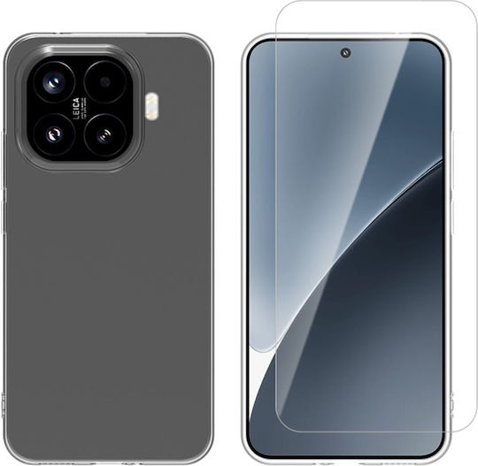 Redshield Back Cover Σιλικόνης Σετ με Τζαμάκι Διάφανο (Xiaomi 15T Pro)