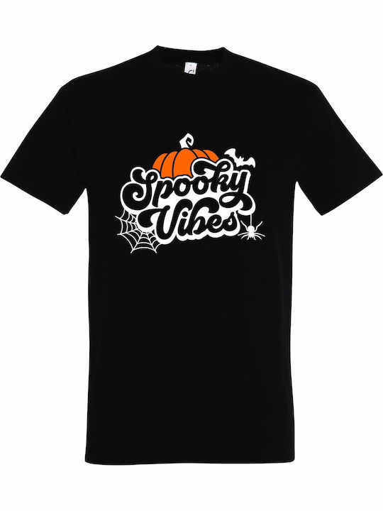Unisex T-shirt Spooky Vibes Halloween Vibes Black