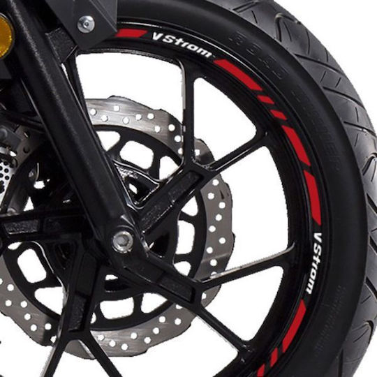 Md Ταινία Τροχών Suzuki V-strom Dl-650/1000 Red Reflect White