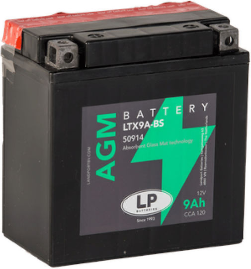 LP Batteries Μπαταρία Μοτοσυκλέτας YB9-B με Χωρητικότητα 9Ah