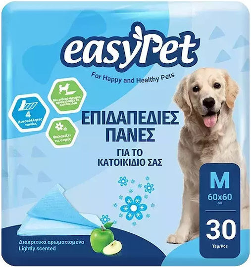 Easypet Scutece de Podea pentru Animale de Companie – M – 60x60cm – 30 Bucăți X 6