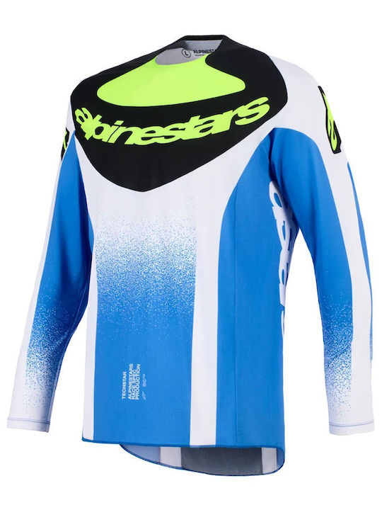 Alpinestars Pentru bărbați Tricou Motocross Mânecă lungă Albastru Culoare