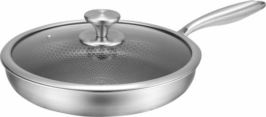 Edenberg Pan With Lid made of Stainless Steel with Non-Stick Coating 28cm