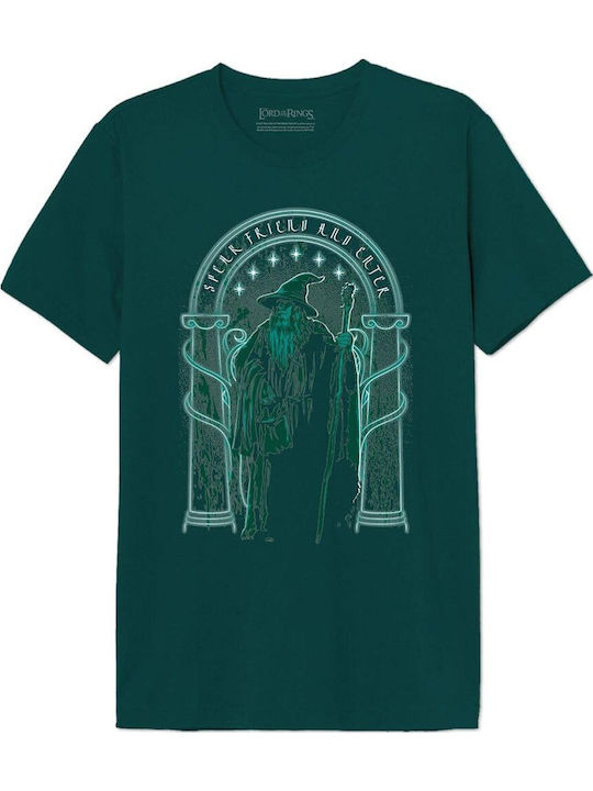 Cotton Division Lord Rings Speak Friend Enter T-shirt Green Melotrmts033