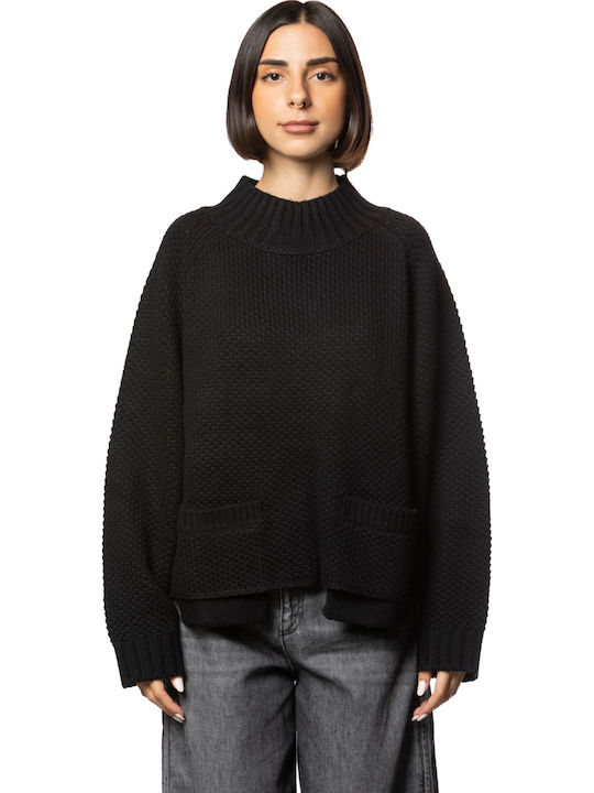 Women's Sweater Woolen Black