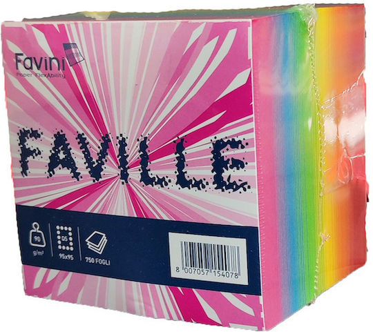 Favini Cube Faville 750 Sheets Multicolour 9.5x9.5 Q5