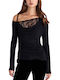 Women's Blouse Drape Black