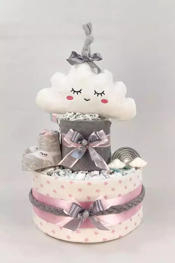 Dama Koupa Handmade Diaper Cake pentru Fetiță