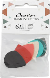 Ovation Πέννα Diamond Grip Picks Nylon Sharp Tip Mix Set Sharp
