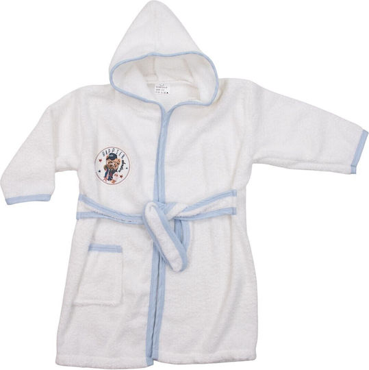 Iggy Kids Hooded Bathrobe White