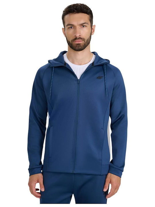 4F Functional Sweatshirt mit Kapuze Blau