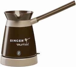 Singer Meraki Electric Greek Coffee Pot 800W with Capacity 330ml Brown Singer Meraki Electric Greek Coffee Pot 800W with Capacity 330ml Brown