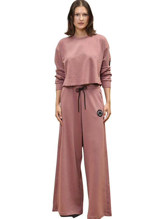 Women's Fabric Trousers Noir, Pink
