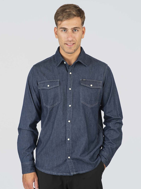 Дълъг ръкав Риза Dark Blue Denim