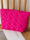 Women's Heart-shaped Embossed Toiletry Bag Wac0011 Magenta