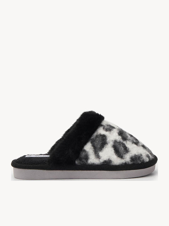 Черни Пантофи С Кожа Animal Print