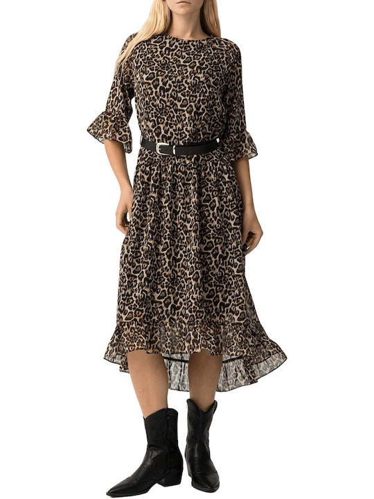 Tiffosi Kleid Ganztägig Braun