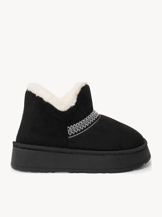 Black Fur Lined Zigzag Tape