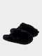 Winter Women's Slippers with Fur Black