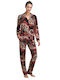 GoldenBay Winter Women's Pyjama Set Black