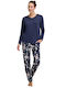 GoldenBay Winter Women's Pyjama Set Blue