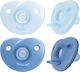 Philips Soothie Soothie Orthodontic Pacifiers Silicone with Case Blue for 0-6 months 2pcs