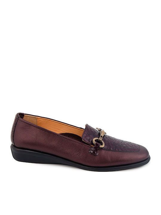 Relax Anatomic Leder Damen Mokassins in Burgund...