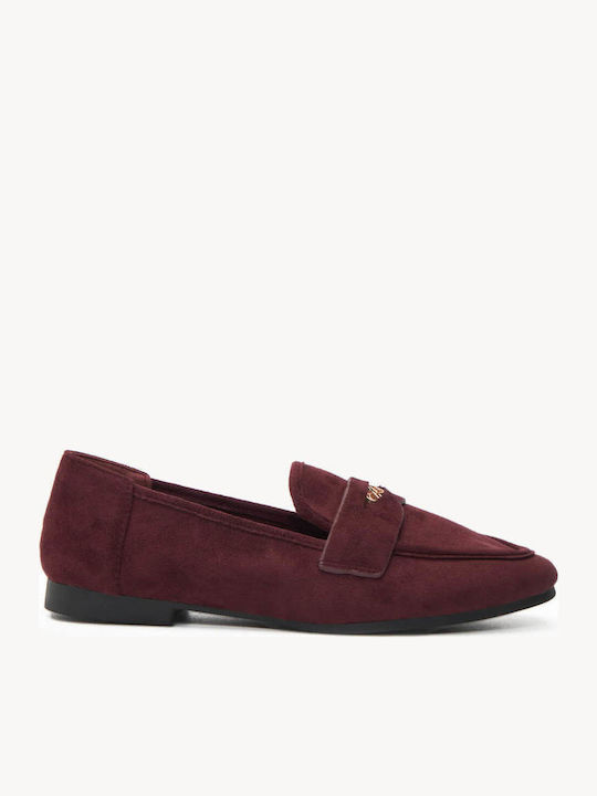 Mocasini Dama Bordo Cu Element Metalic Decorativ