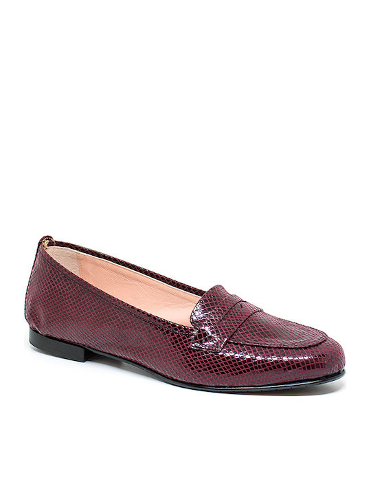 Mocasini dama în culoarea Burgundy
