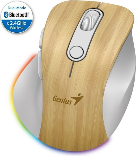 Genius Ergo 9000S Kabellos Ergonomisch Maus Pine Wood