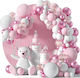 Σύνθεση με 107 Μπαλόνια Baby Shower Ροζ