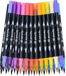Art-n-fly Two Tips Fine Tip Μαρκαδόροι Σχεδίου Σετ 25 χρώματα Art-n-fly Two Tips Fine Tip Μαρκαδόροι Σχεδίου Σετ 25 χρώματα