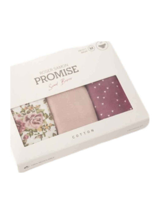 Promise Βαμβακερά Γυναικεία Slip 3Pack με Δαντέ...