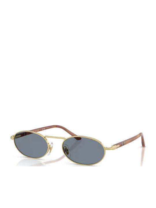 Persol Унисекс Слънчеви Очила с Златен Метален Рамка и Сини Стъкла PO1023S 113256