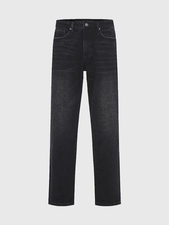 Men's Jeans Pants with Loose Tapered Fit Black