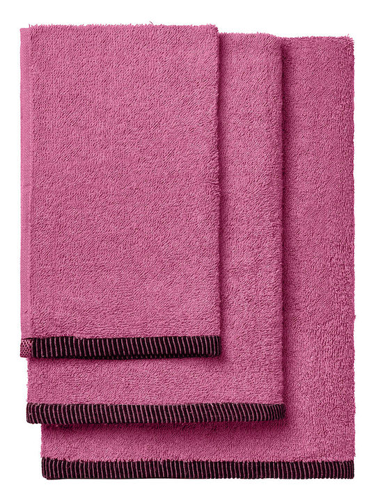 Beauty Home Σετ Πετσέτες Μπάνιου 3τμχ Art 3455 Φουξ Βάρους 450gr/m²